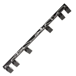 Plafondspot Square, zwart 6-lamps lineair