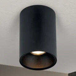 Plafondspot Starlight, rond, zwart