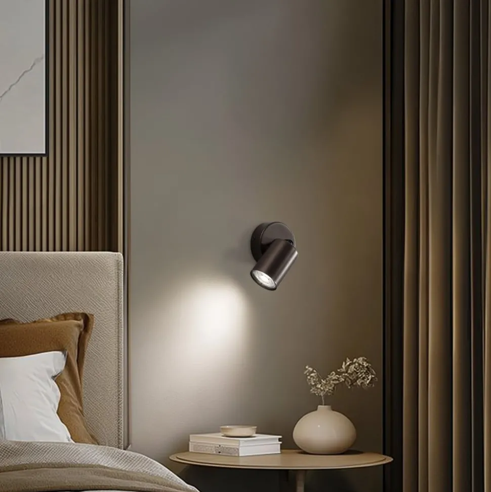 Plafondspot Top, verstelbaar, bruin, 1-lamp