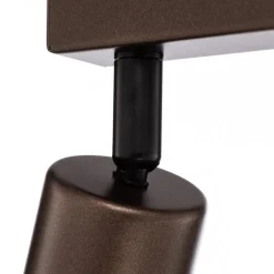 Plafondspot Top, verstelbaar, bruin, 2-lamps lineair