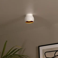 Plafondspot Torben van aluminium, wit