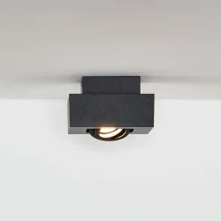 Plafondspot Xirax, 1-lamp, zwart