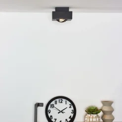 Plafondspot Xirax, 1-lamp, zwart