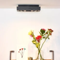 Plafondspot Xirax, 3-lamps, zwart