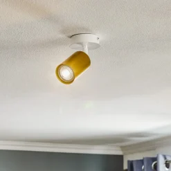 Plafondspot Zen 1-lamp in wit/goud