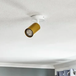 Plafondspot Zen 1-lamp in wit/goud