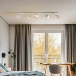 Plafondspot Zoom, 5-lamps, wit