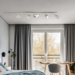 Plafondspot Zoom, 5-lamps, wit