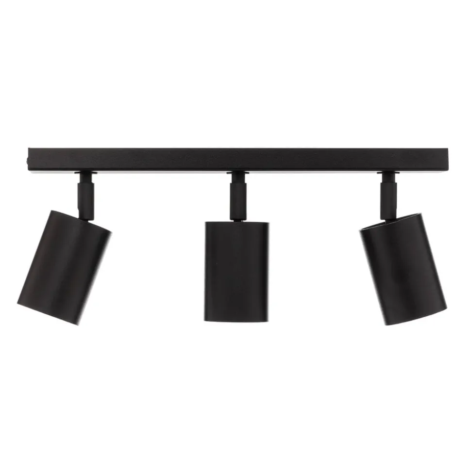 Plafondspot Zoom, 3-lamps, zwart