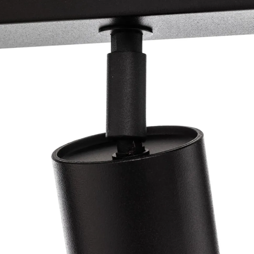 Plafondspot Zoom, 3-lamps, zwart