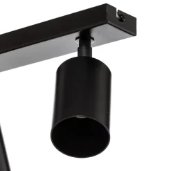 Plafondspot Zoom, 5-lamps, zwart