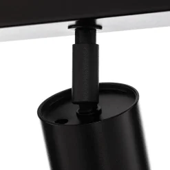 Plafondspot Zoom, 5-lamps, zwart