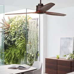 Plafondventilator Airfusion Akmani koa/brons geruisloos