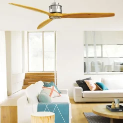 Plafondventilator Airfusion Akmani, stil, teak/chroom