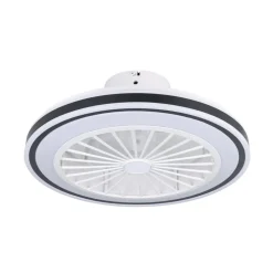 Plafondventilator Almeria LED CCT, wit/zwart
