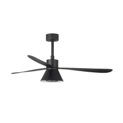 Plafondventilator Amelia Cone, LED lamp, zwart