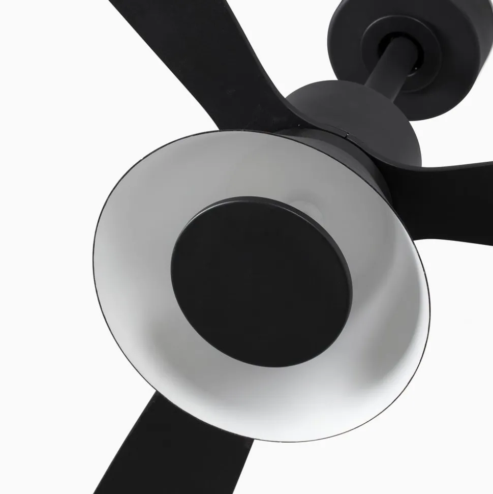 Plafondventilator Amelia Cone, LED lamp, zwart