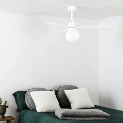 Plafondventilator Amelia Ball, LED lamp, wit