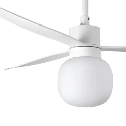 Plafondventilator Amelia Ball, LED lamp, wit