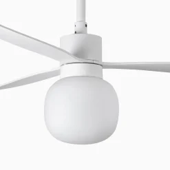 Plafondventilator Amelia Ball, LED lamp, wit