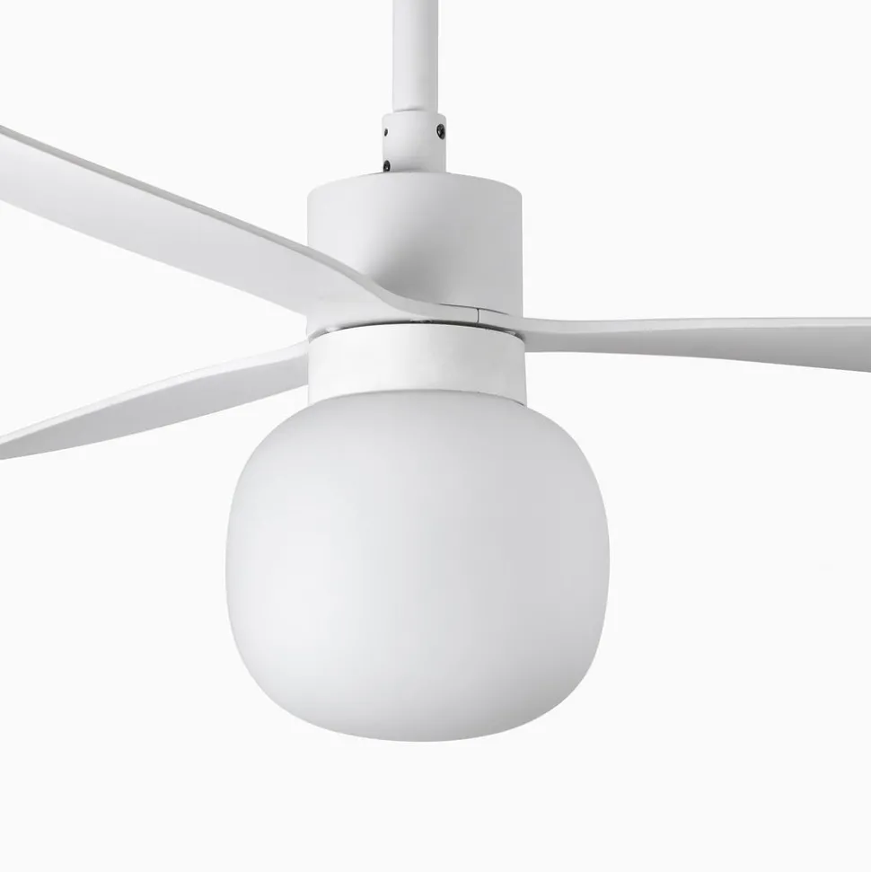 Plafondventilator Amelia Ball, LED lamp, wit