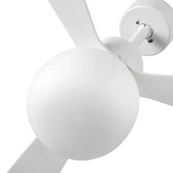 Plafondventilator Amelia Ball, LED lamp, wit