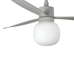 Plafondventilator Amelia Ball LED lamp grijs