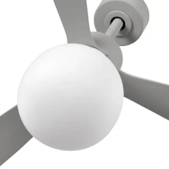 Plafondventilator Amelia Ball LED lamp grijs