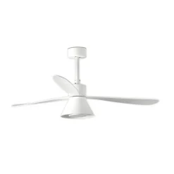 Plafondventilator Amelia Cone met LED lamp, wit