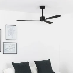 Plafondventilator Amelia, DC-motor 3 bladen zwart