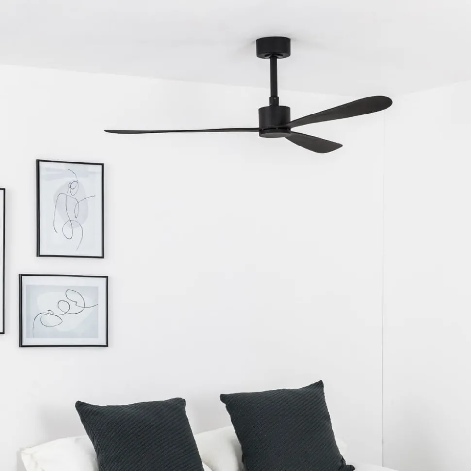 Plafondventilator Amelia, DC-motor 3 bladen zwart