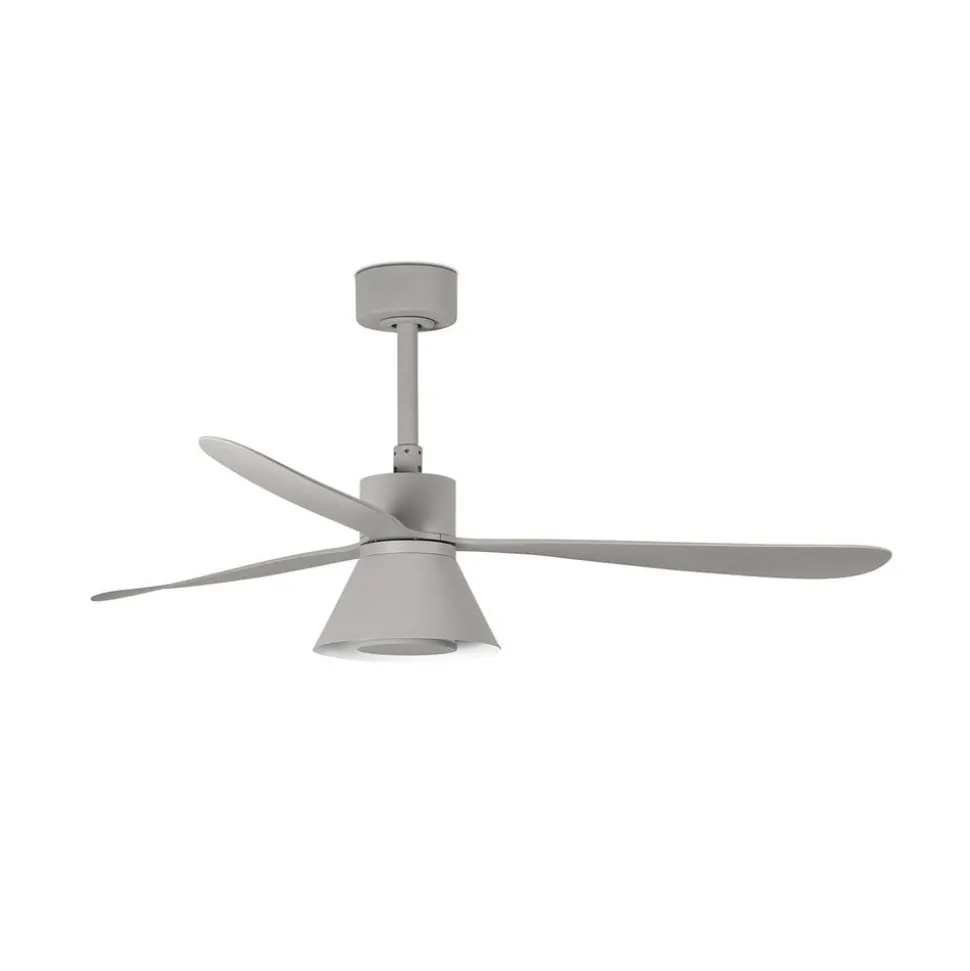 Plafondventilator Amelia Cone, LED lamp, grijs