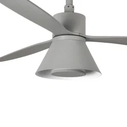 Plafondventilator Amelia Cone, LED lamp, grijs