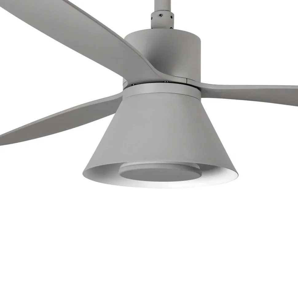 Plafondventilator Amelia Cone, LED lamp, grijs