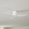 Plafondventilator Aulo, wit, DC, stil, Ø 123 cm