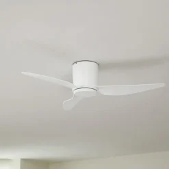 Plafondventilator Aulo, wit, DC, stil, Ø 123 cm