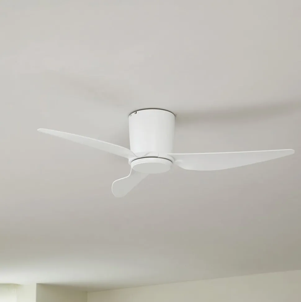 Plafondventilator Aulo, wit, DC, stil, Ø 123 cm