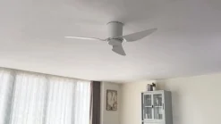 Plafondventilator Aulo, wit, DC, stil, Ø 123 cm