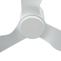 Plafondventilator Aulo, wit, DC, stil, Ø 123 cm