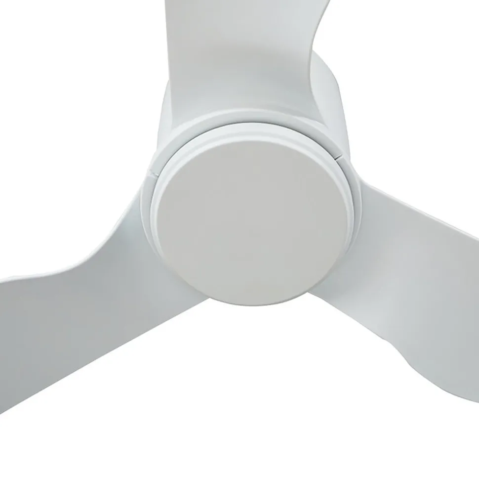 Plafondventilator Aulo, wit, DC, stil, Ø 123 cm
