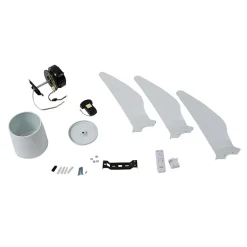 Plafondventilator Aulo, wit, DC, stil, Ø 123 cm