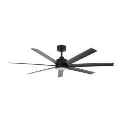 Plafondventilator Beacon met verlichting Atlanta, zwart, stil