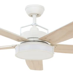 Plafondventilator Beacon met licht Louisville, wit, stil