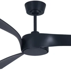 Plafondventilator Beacon met licht Line zwart 132 cm stil