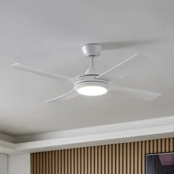 Plafondventilator Bondi 1, LED, afstandsbediening, CCT, wit