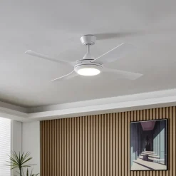 Plafondventilator Bondi 1, LED, afstandsbediening, CCT, wit