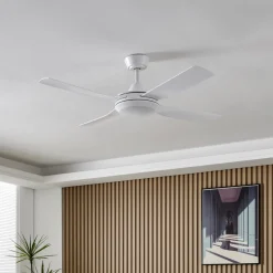 Plafondventilator Bondi 1, LED, afstandsbediening, CCT, wit