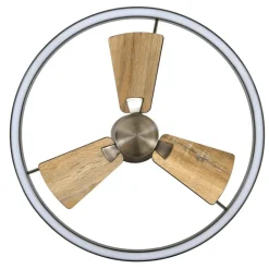 Plafondventilator Cessna, nikkel/eiken, DC, stil