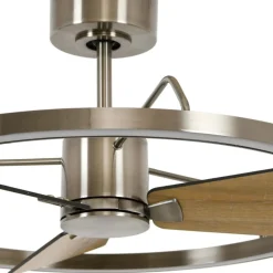 Plafondventilator Cessna, nikkel/eiken, DC, stil