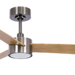 Plafondventilator Climate IV nikkel/teak stil